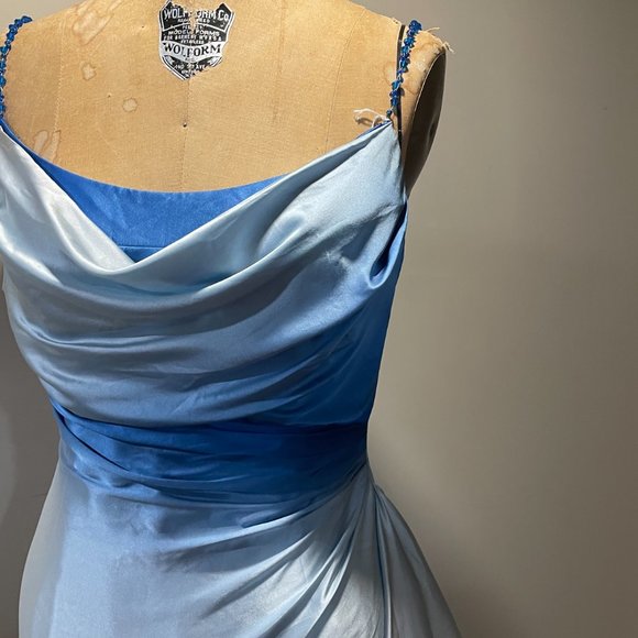 Silk Ombré Tie Dye Slip Gown - Picture 10 of 12